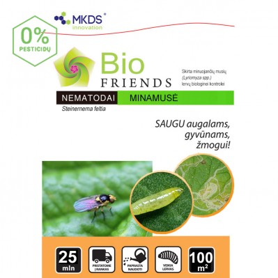 Nematodai MINAMUSIŲ lervoms (Steinernema feltia) 3x25 mln/ 100m² 